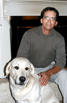 Bob Carlson and his dog Max